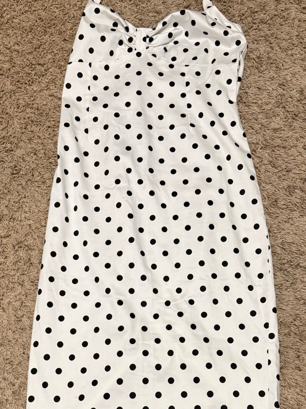 Deadly Dames White Dress With Black Polka Dots Size: XL - Picture 7 of 7